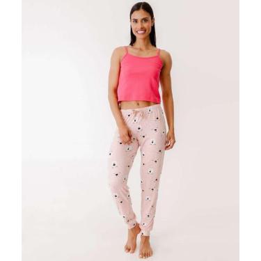 Imagem de Calça Pijama Feminino Avulso Estampada Marisa-29011, Rosa, M