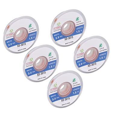 Imagem de aqxreight 5 Pcs Solda Wick Limpo Livre Desoldering TrançA Fio Forte Capacidade de Remoção Ferramenta de Sugador de Solda para BAG Away Lata Em Pinos Absorver Pavio A Remove para de Circuito