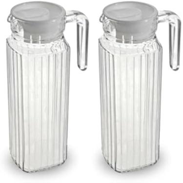 Imagem de Jarra transparente, agua fresca, sucos e liquidos, servindo, elegante