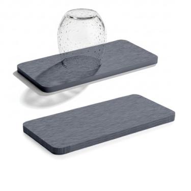 Imagem de Pacote com 2 bandejas absorventes de água, prato de pia de banheiro, porta-copos de diatomita de secagem rápida para sabonete de mãos e garrafas de cosméticos, organizador de chuveiro, 7,9 cm L x 22