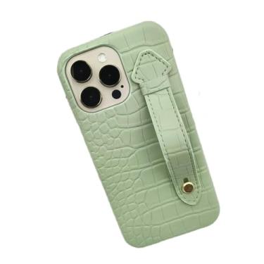 Imagem de IRTGFG Para iPhoe 16promax, alça de pulso adequada, capa de telefone, suporte, capa de couro (para iPhoe 16promax/verde claro)