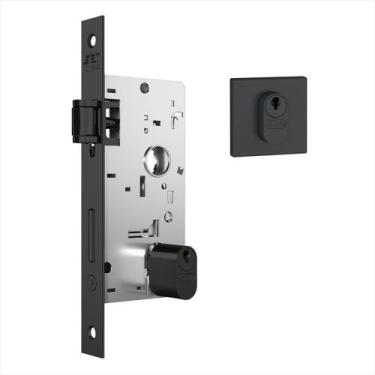 Imagem de Fechadura 803 Externa Rolete Pivotante Preto Fosco Stam