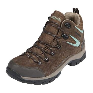 Imagem de Northside Tênis feminino Pioneer Mid Leather impermeável para caminhada, Marrom-escuro, 7.5