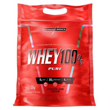 Imagem de Whey 100% Pure 1,8kg Pouch Integralmedica, Cookies And Cream