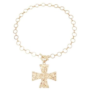 Imagem de Colar com pingente de corrente de pérolas em camadas de cristal delicado grande CZ cruz pérola Y colar prata strass branco grosso colar feminino punk com contas falsas colar gargantilha colar