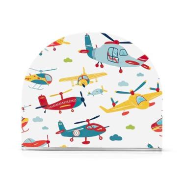 Imagem de Porta-guardanapos de mesa de aviões e helicópteros, suporte de guardanapo de coquetel acrílico dispensador de guardanapos de restaurante suporte de guardanapo vertical para mesa cozinha bancada