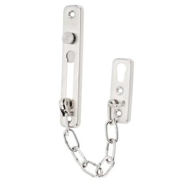 Imagem de Corrente de aço inoxidável, corrente de trinco de porta, corrente de porta, kit de corrente de fácil instalação, ferragens domésticas para armários, cercas, alojamento de viagem, portas residenciais