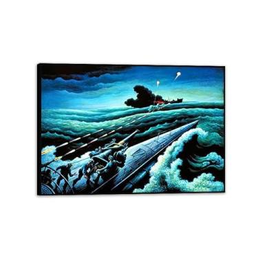 Imagem de Zeichn8u Thomas Hart Benton Paintings Wall Art Score Another for the Subs Reproduções de arte clássicas Thomas Hart Benton Pôster em tela para sala de estar decoração de parede de casa 100 x 70 cm