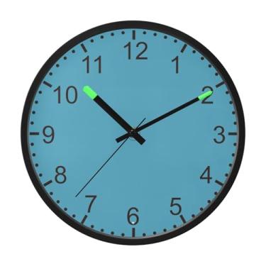 Imagem de ODAWA Relógios de parede de 30,5 cm saxofone azul LED controle de som bateria relógio de parede