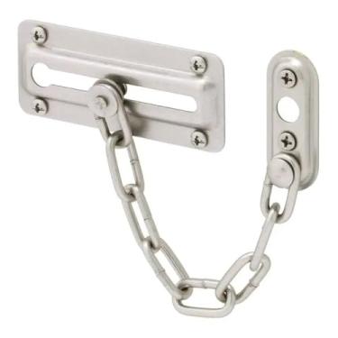 Imagem de Corrente de aço inoxidável, corrente de trinco de porta, corrente de porta, kit de corrente de fácil instalação, ferragens domésticas para armários, cercas, alojamento de viagem, portas residenciais