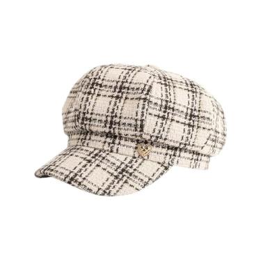 Imagem de GTIANHE-TAN Boina feminina chapéu jornaleiro quatro estações de chapéus modernos para viagens urbanas e festivais, One Size, Ágata