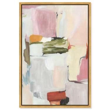 Imagem de Decoração de sala de estar com impressão em tela Inner Horizon por Art Remedy, moldura dourada, 50 x 76 cm