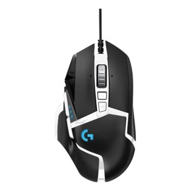 Imagem de Logitech Mouse para jogos G502 SE Hero RGB de alto desempenho com fio, sensor Hero 16K, 11 botões programáveis, pesos ajustáveis, LIGHTSYNC RGB, memória integrada, roda inclinável, preto, inclui pano