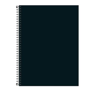 Imagem de Caderno Universitário Espiral Capa Dura 80 Folhas Preto
