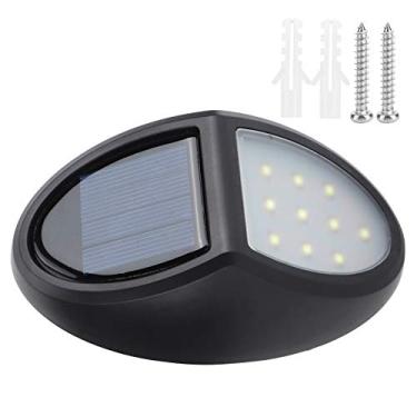 Imagem de Hyuduo 10LED Solar Wall Lights Iluminação Exterior Com Polysilicon Placa IP65 para Decks Porches Gardens