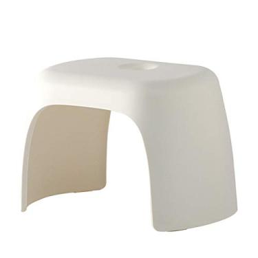 Imagem de Banco de plástico grosso antiderrapante para banheiro banco de sapatos para casa de banho banco de lavagem à mão D/branco/como mostrado