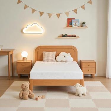 Imagem de WEUP Colchão duplo de 20 cm em uma caixa, colchão de espuma viscoelástica médio firme para cama de crianças, sofá-cama tamanho único, certificado CertiPUR-US e capa removível lavável, 199 cm C x 96 cm