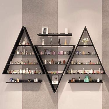 Imagem de Prateleiras de metal para guardar esmaltes de parede, prateleira de esmalte de metal, 5 camadas, prateleira de exibição de óleo essencial, loja de salão de unhas, prateleira de exibição triangular