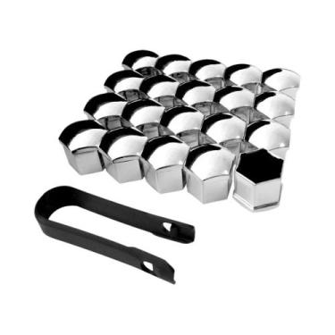 Imagem de Capas De Proteção Para Porcas De Roda Em ABS Cromado Anti-Ferrugem Uni