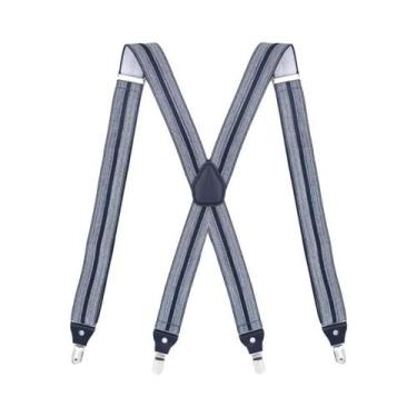 Imagem de Suspensórios Elásticos Ajustáveis Com 4 Clipes 25/35CM De Largura Para