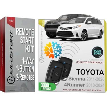 Imagem de iDatastart Kit de iniciação remota de alcance de 3000 pés para Toyota Sienna (2011-2020) | Toyota 4Runner (2010-2024) | Modelos de ignição push-to-start (1 via, 1 botão)