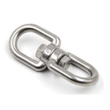 Imagem de Manilha Dupla Tornel Inox Destorcedor Inox 6mm Cabos Barco - Noster