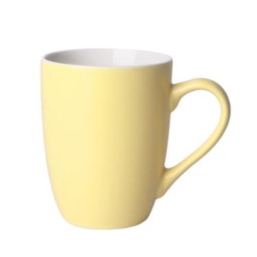 Imagem de ZUOLUO Caneca de café de cerâmica de 350 ml com alça, canecas de café coloridas de porcelana para o seu café, leite e chá, xícara de café de cerâmica lisa simples xícara de chá xícara de água para uso