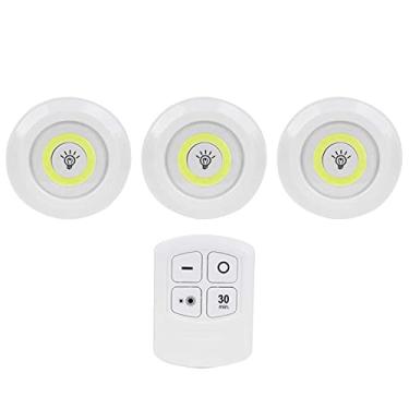 Imagem de HEEPDD 3 Unidades de Luz Noturna LED, Controle Remoto Com Função de Escurecimento e Temporização, Material de PC Stick na Lâmpada para Guarda-roupa de Cozinha, Quarto, Banheiro