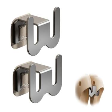 Imagem de ANIS·KEAAR Pacote com 2 suportes adesivos para parede/sobre a porta – Organizador que economiza espaço para banheiro, quarto, trailer, comporta chinelos, tênis