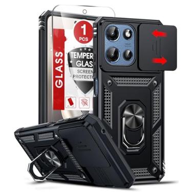 Imagem de LeYi Capa para Moto G-Power 2026: com capa de câmera deslizante e protetor de tela, [de grau militar] Capa de celular resistente à prova de choque com anel magnético Kickstand Funda para MotoG Power