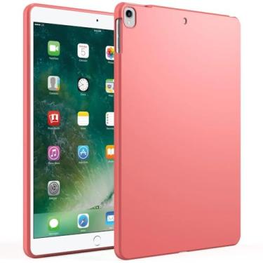Imagem de GUNPRIO Capa vermelha para iPad Air de 10,5 polegadas (3ª geração) 2019 / iPad Pro 10,5 polegadas 2017, ultrafina, macia, capa traseira de TPU flexível