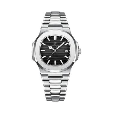 Imagem de Relógio De Quartzo Masculino À Prova d'Água Em Aço Inoxidável POEDAGAR