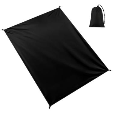 Imagem de Opvixi Tapete de barraca, lona de acampamento impermeável, 221 cm x 150 cm, tapete ultraleve para barraca com bolsa de armazenamento para atividades ao ar livre, acampamento, caminhada, mochilão