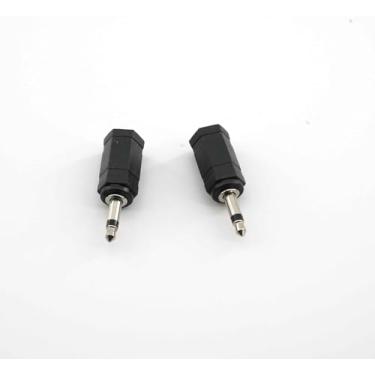 Imagem de KKPOERT Adaptador mono para estéreo de 3,5 mm - plugue macho mono de 1/20.3 cm para conector inicial estéreo TRS para fones de ouvido acesso à loja de adaptadores RF, rádio (pacote com 2)