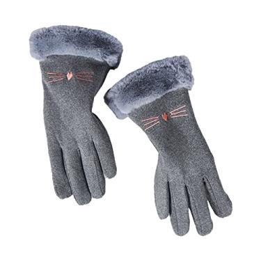 Imagem de Luvas de Inverno para Mulheres com Tela Tática Impermeáveis ao Vento Quentes e Macias Corrida Ciclismo Moto Dirigir Trek