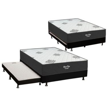 Imagem de Cama Box C/ Aux Conjugado Casal Inovaflex Star 138x188