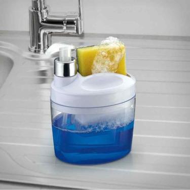 Imagem de Porta Detergente e Suporte para Bucha Organizador de Cozinha Dispenser