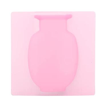 Imagem de SIWOTED Vaso de silicone para casa, escritório, salão de beleza, portátil, reutilizável, montado na parede, decoração de vaso de flores (Rosa)