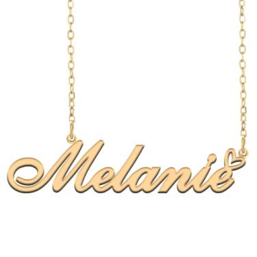 Imagem de A168A Colar de nome personalizado personalizado personalizado colar de nome banhado para mãe filha amizade feminino dia dos namorados aniversário de Natal ano novo, Metal, Sem pedras preciosas