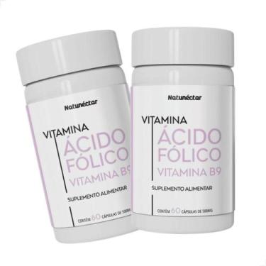 Imagem de Kit 2 Potes Ácido Fólico Ativo 120 Cápsulas Gestante 1000ug Vitamina B