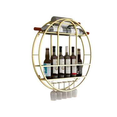Imagem de Rack de vinho LED montado na parede rack de vinho prateleira de bar suporte de garrafa de vinho prateleira de exibição de garrafa de licor suporta rack de exibição de armazenamento de vinho para bar