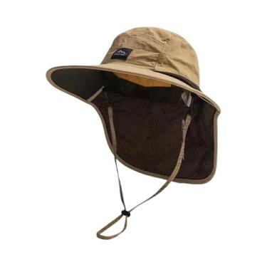 Imagem de Chapéu De Pescador Versátil Com Aba Larga Para Verão, Com Cordão, Idea