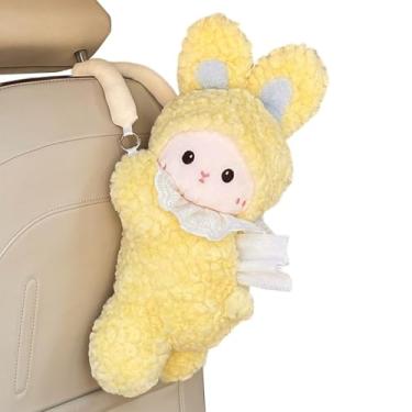 Imagem de Suporte de guardanapo para , dispensador de de banco traseiro com design de coelho, caixas de de de pelúcia, para , caminhão, trailer, viseira de braço, mesa e