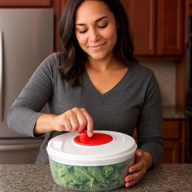 Imagem de Centrifugador Salada Escorredor Salada Seca Peneira Água Remover Folha