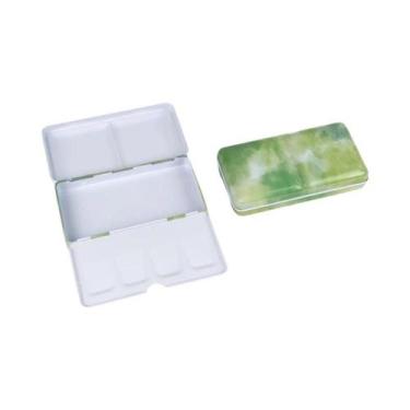 Imagem de Caixa De Paleta De Aquarela Portátil Mini, Estojo Vazio Para Tintas, B