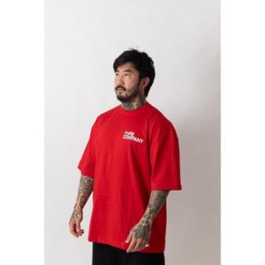 Imagem de Camiseta Oversized Gola Alta Company Vermelho-Unissex