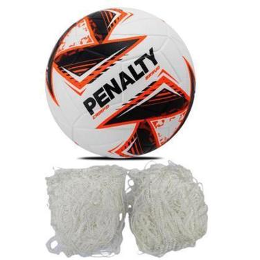 Imagem de Kit Bola De Futebol Campo Penalty Bravo XXV + Rede De Futebol Campo Matrix Fio 2 Seda-Masculino