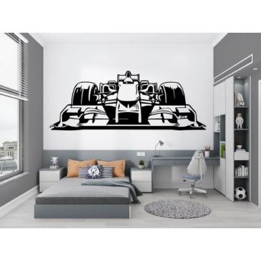 Imagem de Adesivo de parede  formula 1 - Ambiente dekorado, 70cm, preto