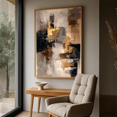 Imagem de Quadro com Moldura e Acrilico Cristal Vidro Artistico Pintura para Sal