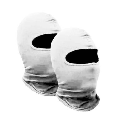 Imagem de Kit com 2 Balaclava Touca Ninja Básica com Proteção UV - Branco - Único - Homem-Masculino